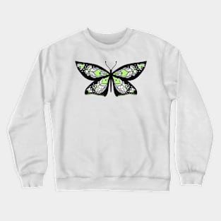 Fly With Pride: Agender Flag Butterfly Crewneck Sweatshirt